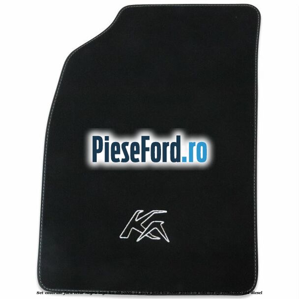 Set covorase fata, velur negru logo Ka 09/2008-12/2012 Ford Ka 2009-2016 1.3 TDCi 75 cp 169A1000, FD4 diesel