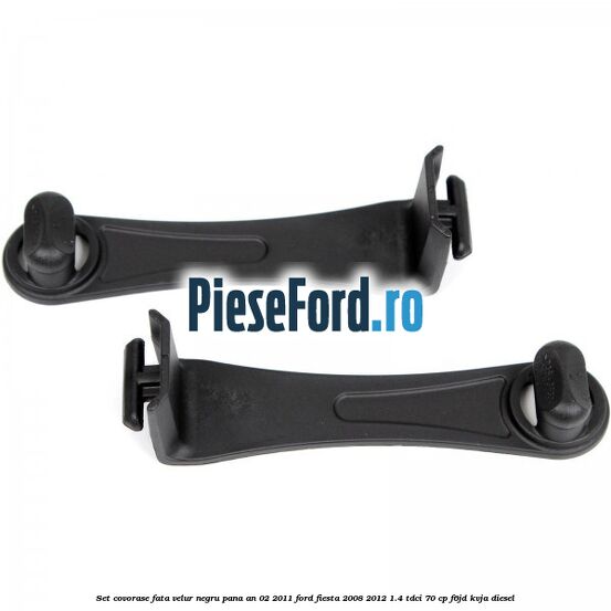 Set covorase fata, velur negru pana an 02/2011 Ford Fiesta 2008-2012 1.4 TDCi 70 cp F6JD, KVJA diesel