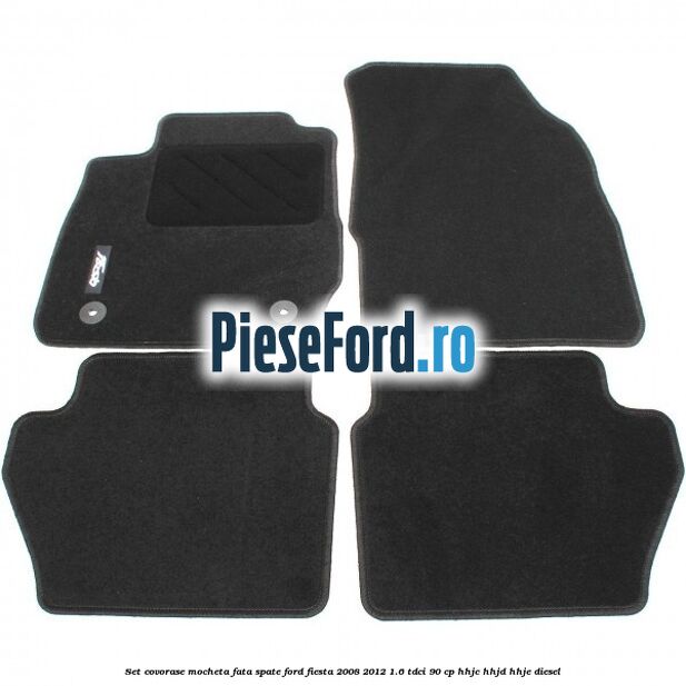 Set covorase mocheta fata spate Ford Fiesta 2008-2012 1.6 TDCi 90 cp Set covorase mocheta fata spate Ford Fiesta 2008-2012 1.6 TDCi 90 cp HHJC, HHJD, HHJE diesel