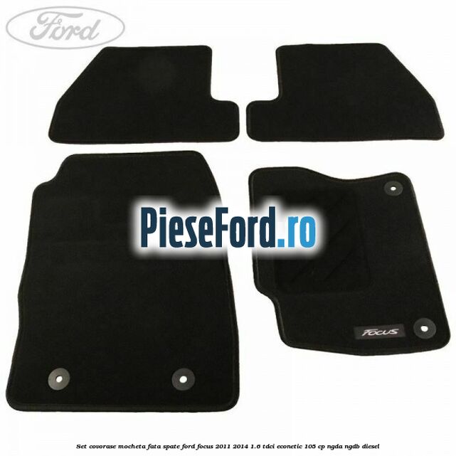 Set covorase, mocheta fata spate Ford Focus 2011-2014 1.6 TDCi ECOnetic 105 cp NGDA, NGDB diesel