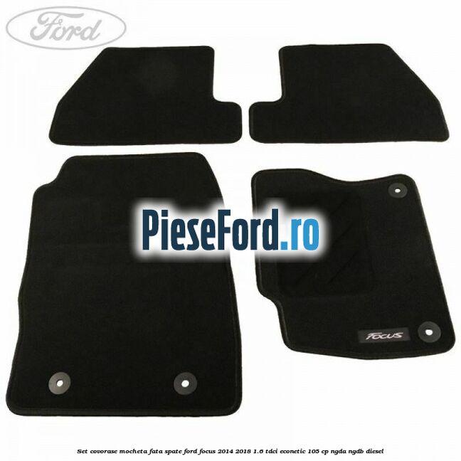 Set covorase, mocheta fata spate Ford Focus 2014-2018 1.6 TDCi ECOnetic 105 cp NGDA, NGDB diesel