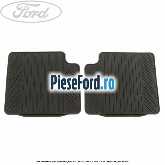 Set covorase spate, cauciuc Ford Ka 2009-2016 1.3 TDCi 75 cp 169A1000, FD4 diesel