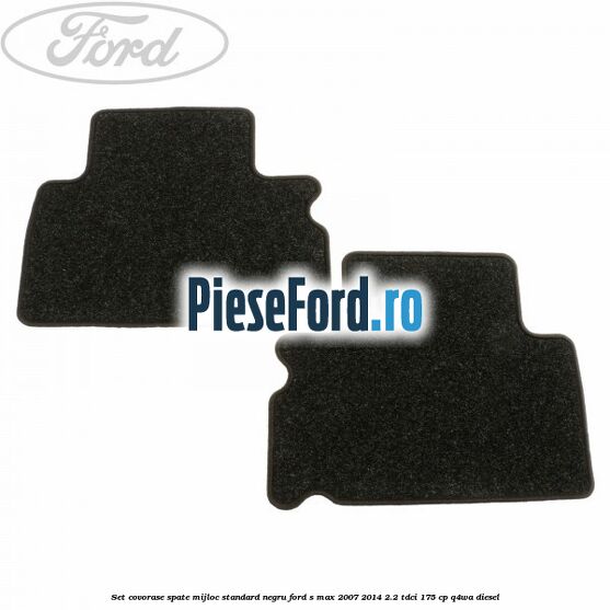 Set covorase spate mijloc, standard, negru Ford S-Max 2007-2014 2.2 TDCi 175 cp Q4WA diesel