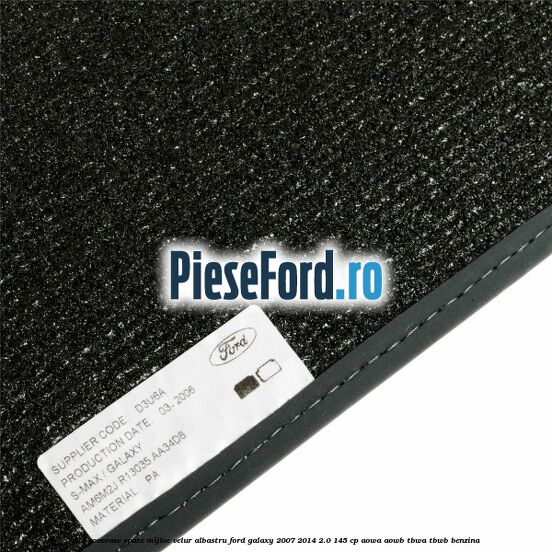 Set covorase spate mijloc, velur albastru Ford Galaxy 2007-2014 2.0 145 cp AOWA, AOWB, TBWA, TBWB benzina