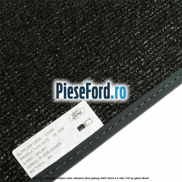 Set covorase spate mijloc, velur albastru Ford Galaxy 2007-2014 2.2 TDCi 175 cp Q4WA diesel