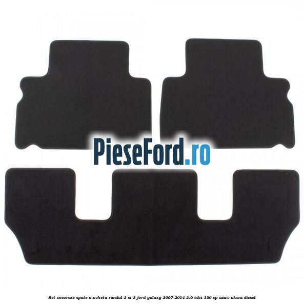 Set covorase spate mocheta randul 2 si 3 Ford Galaxy 2007-2014 2.0 TDCi 136 cp AZWC, UKWA diesel