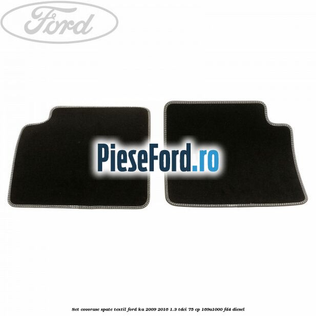 Set covorase spate, textil Ford Ka 2009-2016 1.3 TDCi 75 cp 169A1000, FD4 diesel
