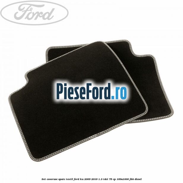Set covorase spate, textil Ford Ka 2009-2016 1.3 TDCi 75 cp 169A1000, FD4 diesel