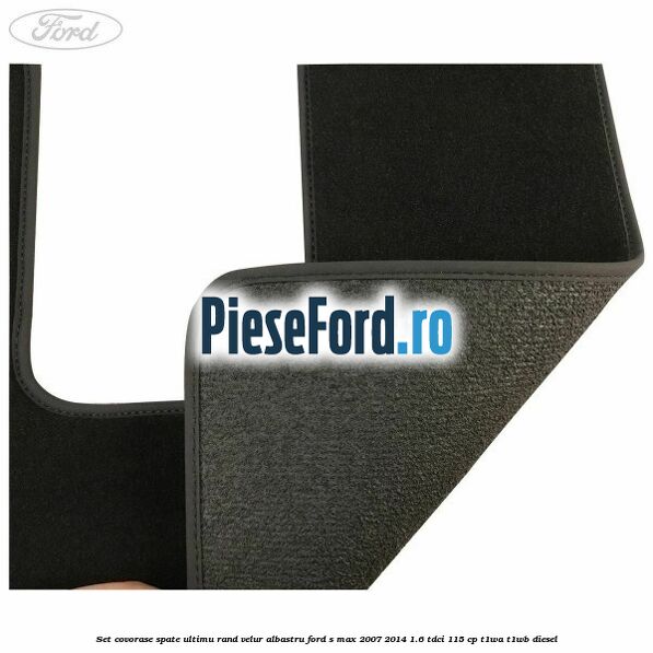 Set covorase spate ultimu rand, velur albastru Ford S-Max 2007-2014 1.6 TDCi 115 cp T1WA, T1WB diesel