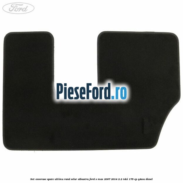 Set covorase spate ultimu rand, velur albastru Ford S-Max 2007-2014 2.2 TDCi 175 cp Q4WA diesel