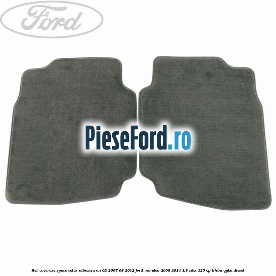 Set covorase spate velur albastru an 02/2007-08/2012 Ford Mondeo 2008-2014 1.8 TDCi 125 cp KHBA, QYBA diesel