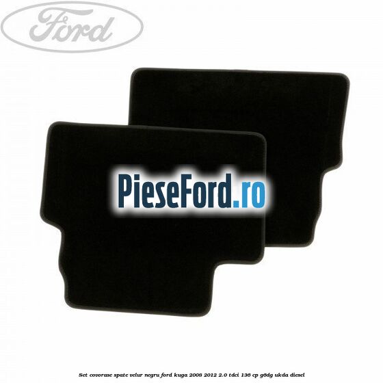 Set covorase spate, velur negru Ford Kuga 2008-2012 2.0 TDCi 136 cp G6DG, UKDA diesel