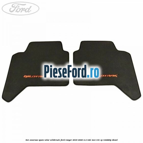 Set covorase spate, velur Wildtruck Ford Ranger 2016-2020 2.2 TDCi 4x4 131 cp