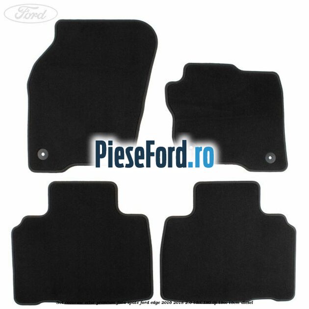 Set covorase velur premium fata, spate Ford Edge 2016-2018 2.0 TDCi 180 cp T8CC, T8CM diesel