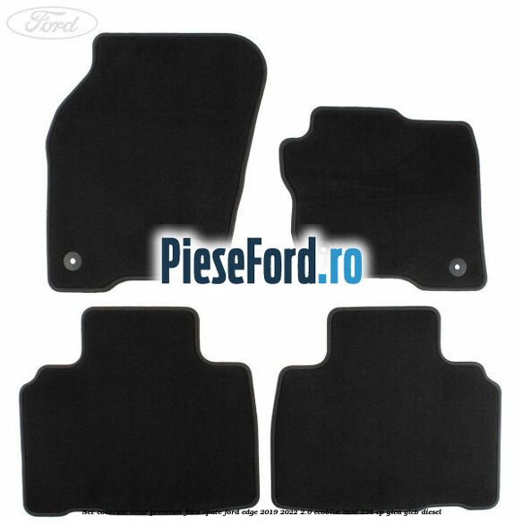 Set covorase velur premium fata, spate Ford Edge 2019-2022 2.0 EcoBlue AWD 238 cp YLCA, YLCB diesel