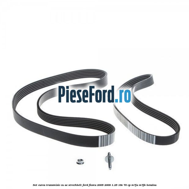 Set curea transmisie cu AC strechbelt Ford Fiesta 2005-2008 1.25 16V 70 cp Set curea transmisie cu AC strechbelt Ford Fiesta 2005-2008 1.25 16V 70 cp M7JA, M7JB benzina