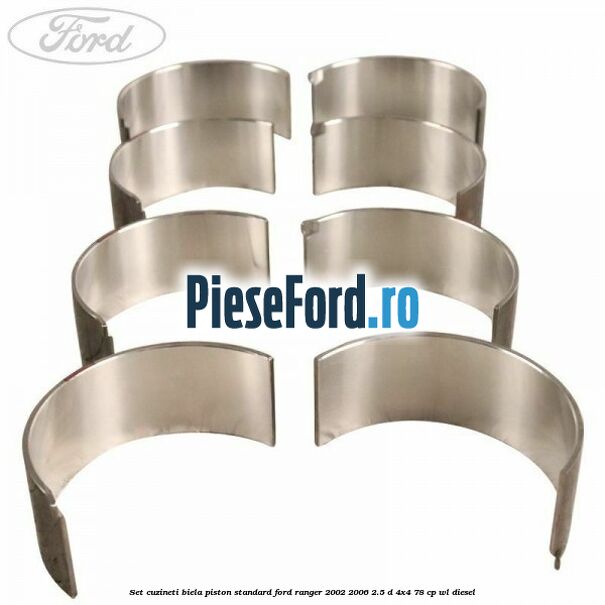 Set cuzineti biela piston standard Ford Ranger 2002-2006 2.5 D 4x4 78 cp WL diesel