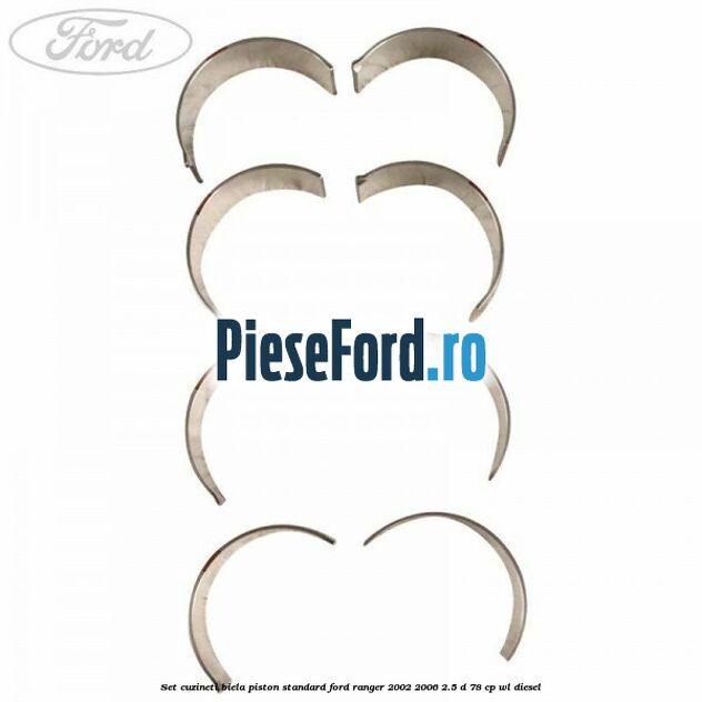 Set cuzineti biela piston standard Ford Ranger 2002-2006 2.5 D 78 cp Set cuzineti biela piston standard Ford Ranger 2002-2006 2.5 D 78 cp WL diesel