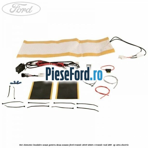 Set elemente incalzire scaun, pentru doua scaune Ford Transit 2019-2023 E-TRANSIT RWD 269  cp C2RA electric