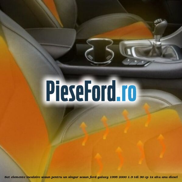 Set elemente incalzire scaun, pentru un singur scaun Ford Galaxy 1995-2000 1.9 TDI 90 cp 1Z, AHU, ANU diesel