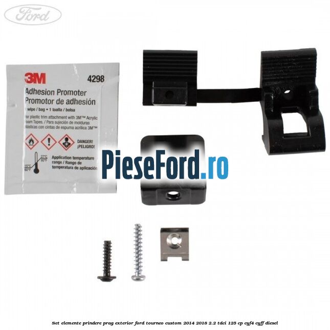 Set elemente prindere prag exterior Ford Tourneo Custom 2014-2018 2.2 TDCi 125 cp CYF4, CYFF diesel