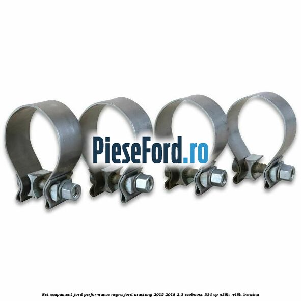 Set esapament Ford Performance negru Ford Mustang 2015-2018 2.3 EcoBoost 314 cp N38H, N48H benzina
