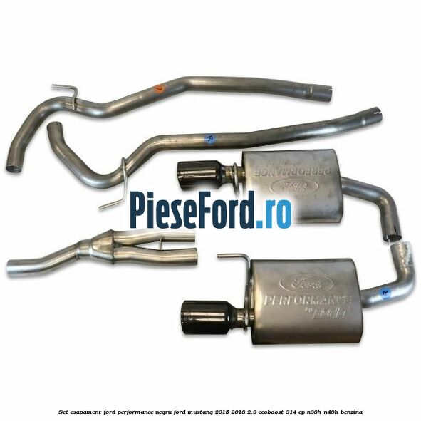 Set esapament Ford Performance negru Ford Mustang 2015-2018 2.3 EcoBoost 314 cp N38H, N48H benzina
