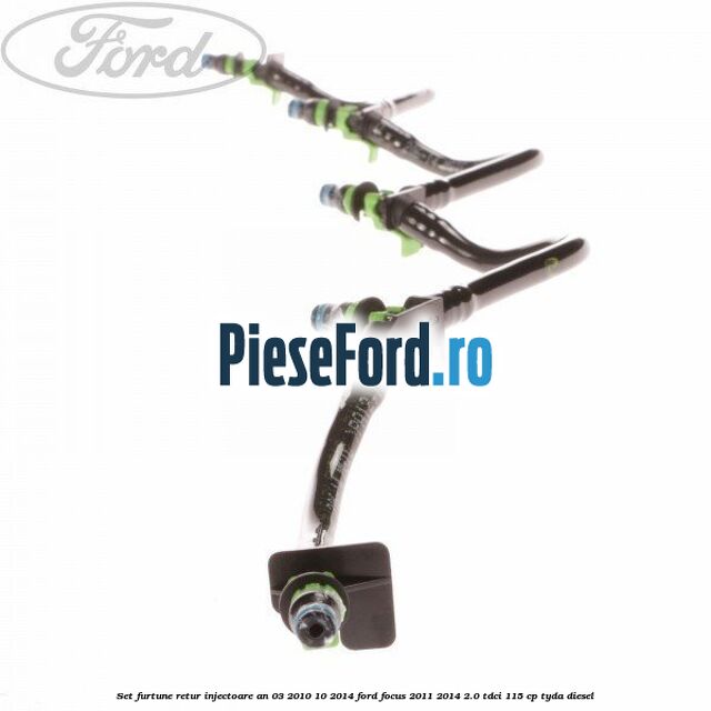 Set furtune retur injectoare an 03/2010-10/2014 Ford Focus 2011-2014 2.0 TDCi 115 cp TYDA diesel