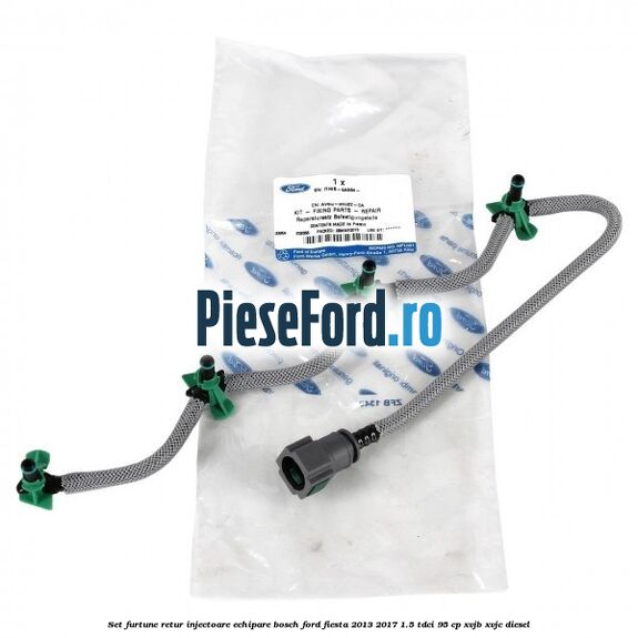 Set furtune retur injectoare echipare Bosch Ford Fiesta 2013-2017 1.5 TDCi 95 cp XVJB, XVJC diesel