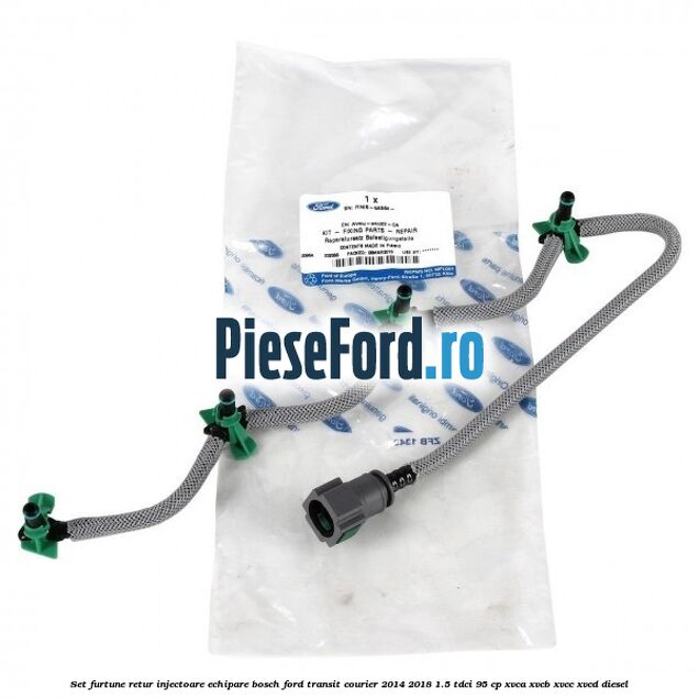 Set furtune retur injectoare echipare Bosch Ford Transit Courier 2014-2018 1.5 TDCi 95 cp XVCA, XVCB, XVCC, XVCD diesel