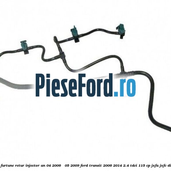 Set furtune retur injector an 04/2006 - 05/2009 Ford Transit 2006-2014 2.4 TDCi 115 cp JXFA, JXFC diesel