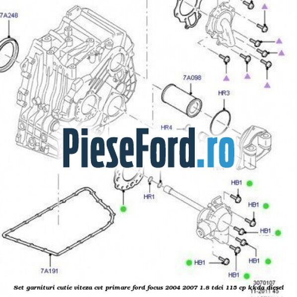 Set garnituri cutie viteza CVT primare Ford Focus 2004-2007 1.8 TDCi 115 cp Set garnituri cutie viteza CVT primare Ford Focus 2004-2007 1.8 TDCi 115 cp KKDA diesel