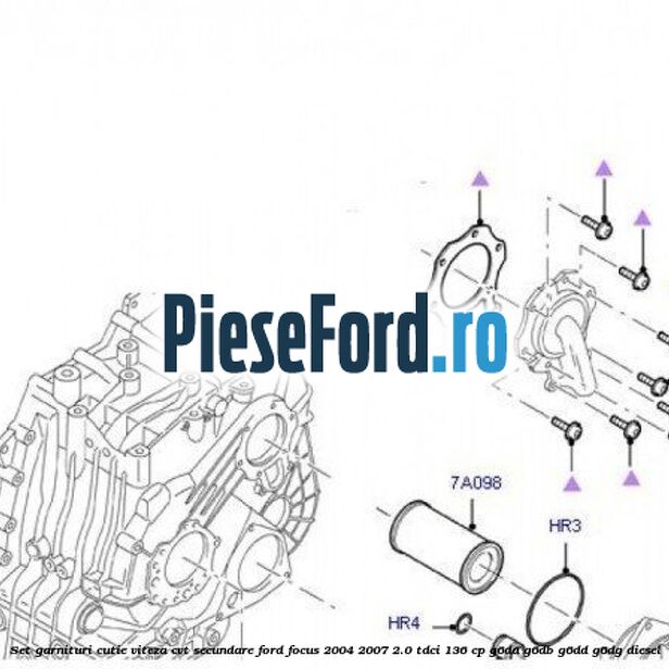 Set garnituri cutie viteza CVT secundare Ford Focus 2004-2007 2.0 TDCi 136 cp G6DA, G6DB, G6DD, G6DG diesel