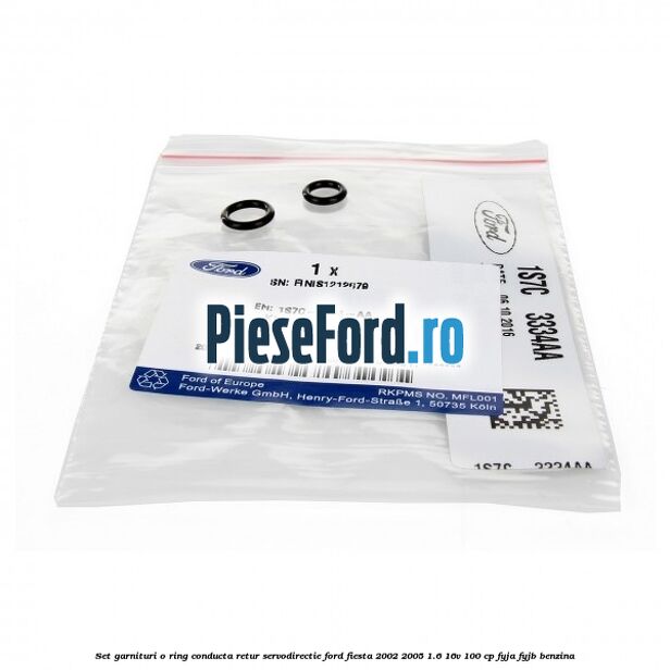 Set garnituri o ring conducta retur servodirectie Ford Fiesta 2002-2005 1.6 16V 100 cp FYJA, FYJB benzina