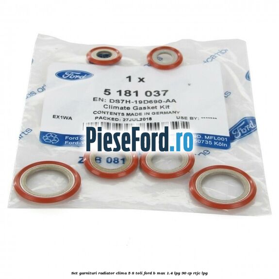 Set garnituri radiator clima 5/8 toli Ford B-Max 1.4 LPG 90 cp RTJC LPG