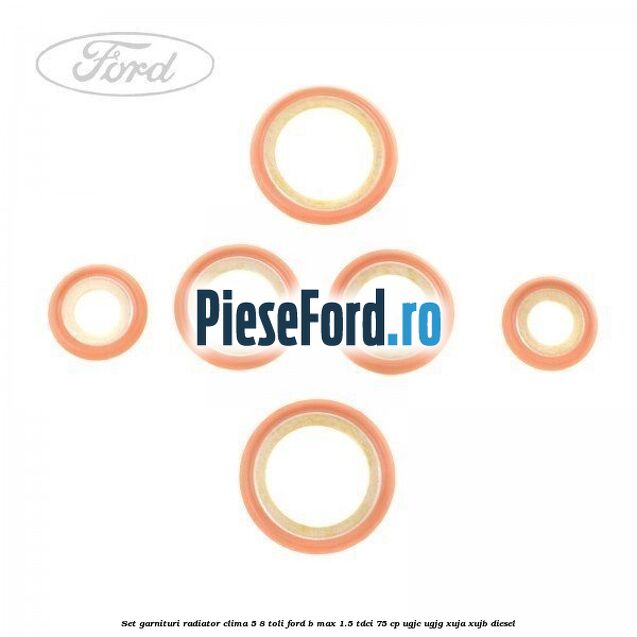 Set garnituri radiator clima 5/8 toli Ford B-Max 1.5 TDCi 75 cp UGJC, UGJG, XUJA, XUJB diesel