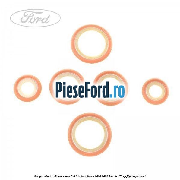 Set garnituri radiator clima 5/8 toli Ford Fiesta 2008-2012 1.4 TDCi 70 cp F6JD, KVJA diesel