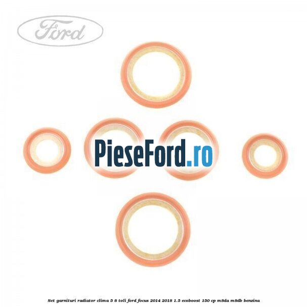 Set garnituri radiator clima 5/8 toli Ford Focus 2014-2018 1.5 EcoBoost 150 cp M8DA, M8DB benzina