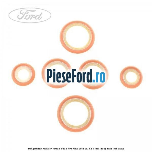 Set garnituri radiator clima 5/8 toli Ford Focus 2014-2018 2.0 TDCi 150 cp T7DA, T7DB diesel