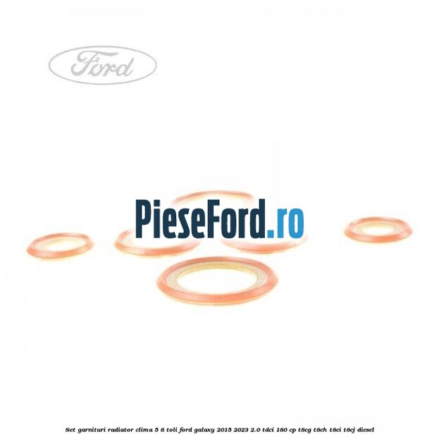 Set garnituri radiator clima 5/8 toli Ford Galaxy 2015-2023 2.0 TDCi 180 cp T8CG, T8CH, T8CI, T8CJ diesel