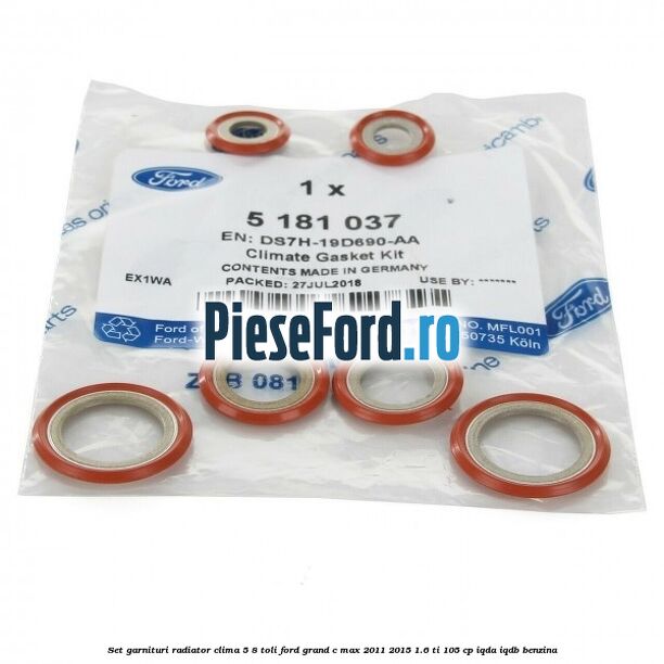 Set garnituri radiator clima 5/8 toli Ford Grand C-Max 2011-2015 1.6 Ti 105 cp IQDA, IQDB benzina