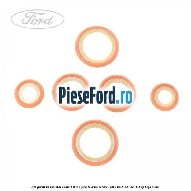 Set garnituri radiator clima 5/8 toli Ford Tourneo Connect 2013-2018 1.6 TDCi 115 cp T1GA diesel
