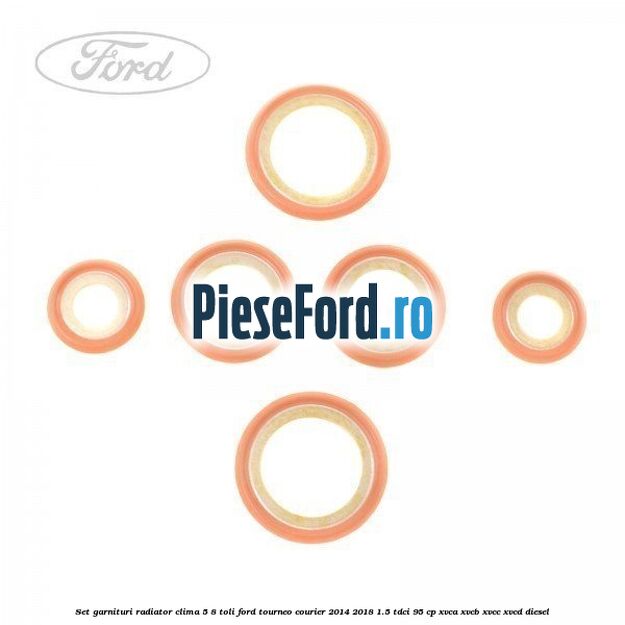 Set garnituri radiator clima 5/8 toli Ford Tourneo Courier 2014-2018 1.5 TDCi 95 cp XVCA, XVCB, XVCC, XVCD diesel