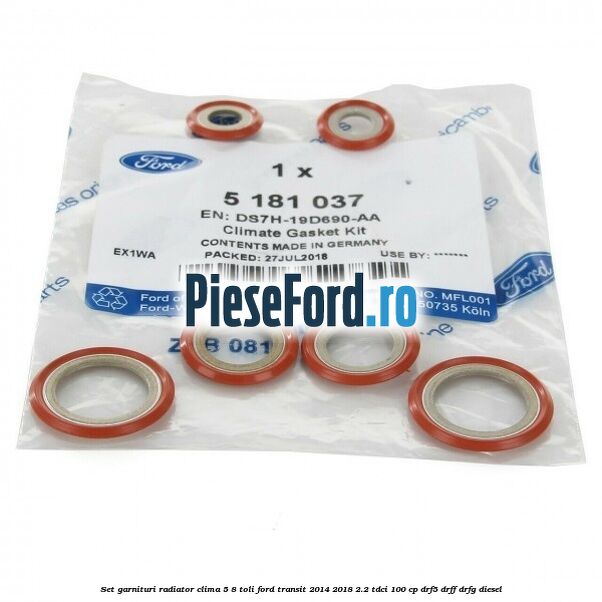 Set garnituri radiator clima 5/8 toli Ford Transit 2014-2018 2.2 TDCi 100 cp DRF5, DRFF, DRFG diesel