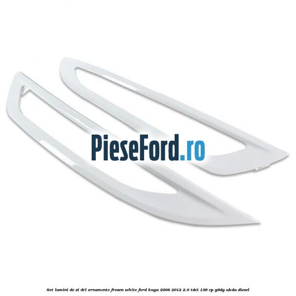 Set lumini de zi DRL ornamente frozen white Ford Kuga 2008-2012 2.0 TDCi 136 cp G6DG, UKDA diesel