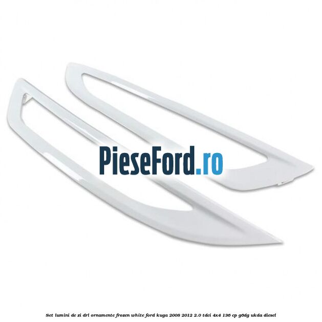 Set lumini de zi DRL ornamente frozen white Ford Kuga 2008-2012 2.0 TDCi 4x4 136 cp G6DG, UKDA diesel