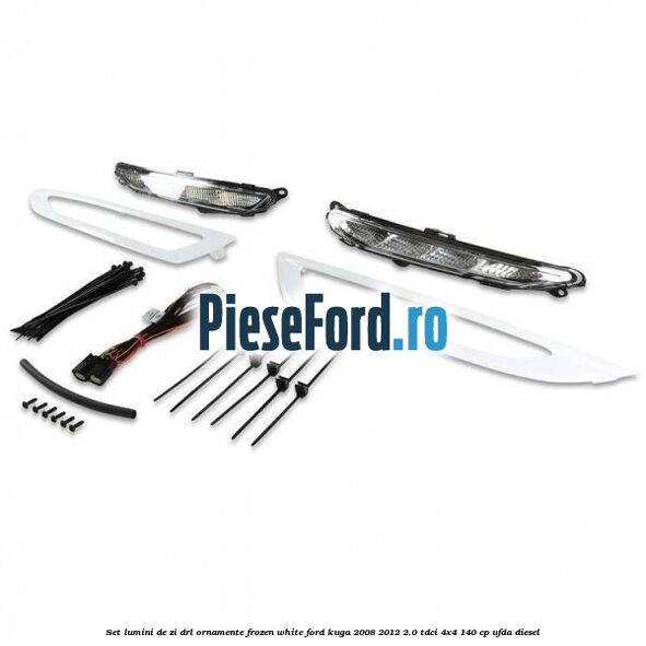 Set lumini de zi DRL ornamente frozen white Ford Kuga 2008-2012 2.0 TDCI 4x4 140 cp UFDA diesel