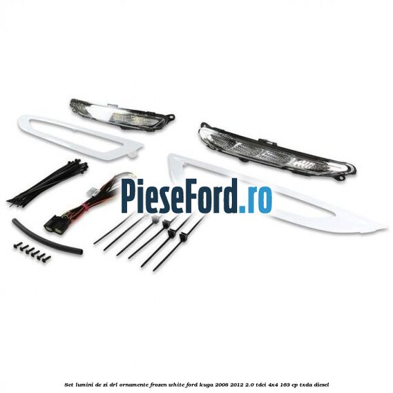Set lumini de zi DRL ornamente frozen white Ford Kuga 2008-2012 2.0 TDCI 4x4 163 cp Set lumini de zi DRL ornamente frozen white Ford Kuga 2008-2012 2.0 TDCI 4x4 163 cp TXDA diesel