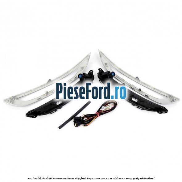 Set lumini de zi DRL ornamente lunar sky Ford Kuga 2008-2012 2.0 TDCi 4x4 136 cp G6DG, UKDA diesel