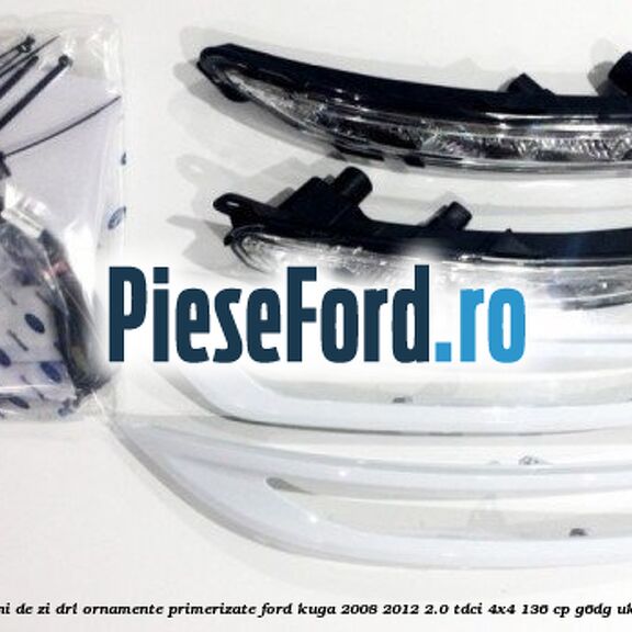 Set lumini de zi DRL ornamente primerizate Ford Kuga 2008-2012 2.0 TDCi 4x4 136 cp G6DG, UKDA diesel